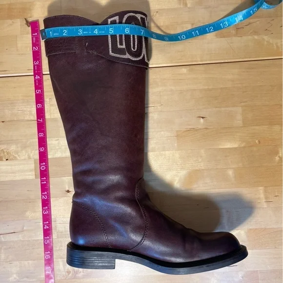 Love Moschino Love brown leather high boots - Picture 14 of 15